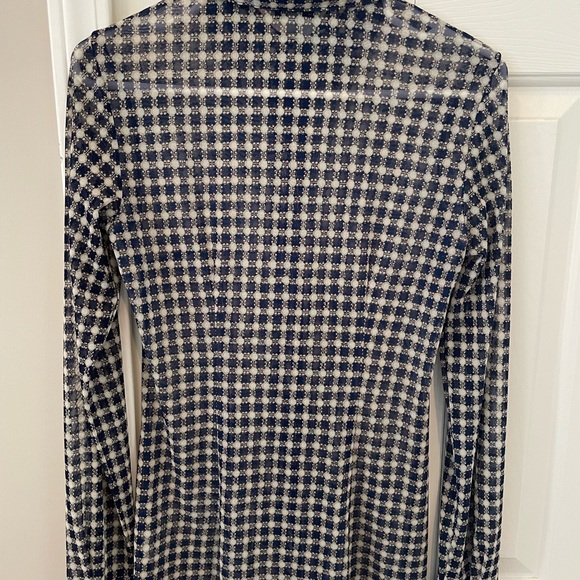 CAbi long sleeved blouse - size XS - navy and cream pattern - Picture 2 of 6